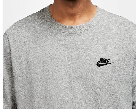 Nike Sportswear Club Men's T-Shirt Dark Grey Heather/Black