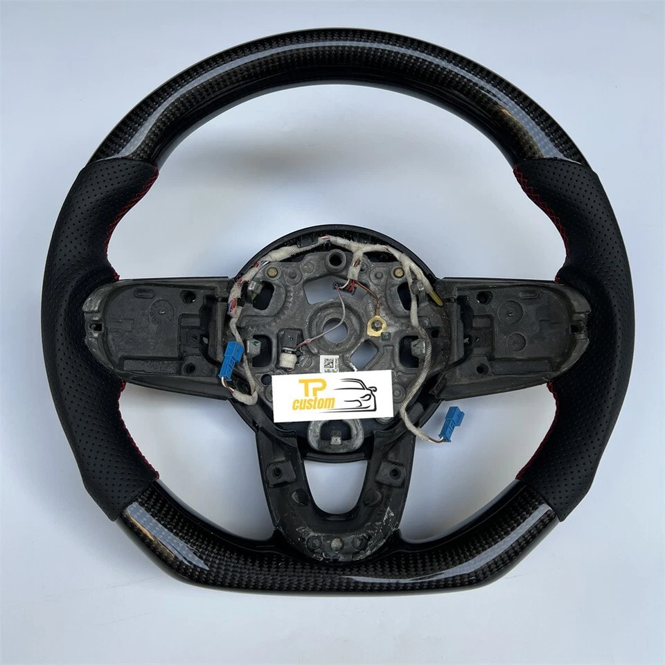 Volante de fibra de carbono real para MINI Cooper JCW R56 F54-57 2014-2020 Foto 2 de 4