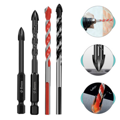 4 Pcs Hand Bohren Bit Gerade Bohrer Bits Bohrer Tippen Bit-Tool
