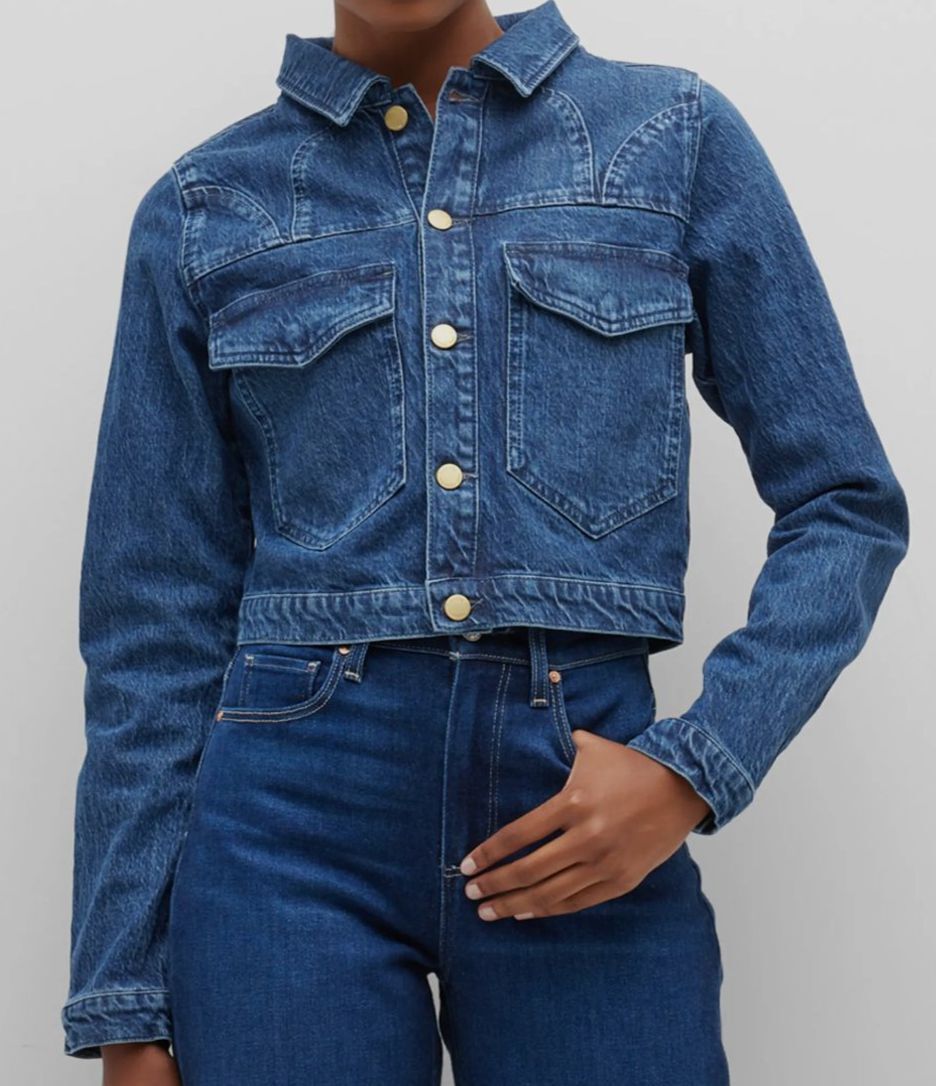 triarchy denim dress Corey Drawstring Halter Top - Yellowstone Medium Indigo  Triarchy