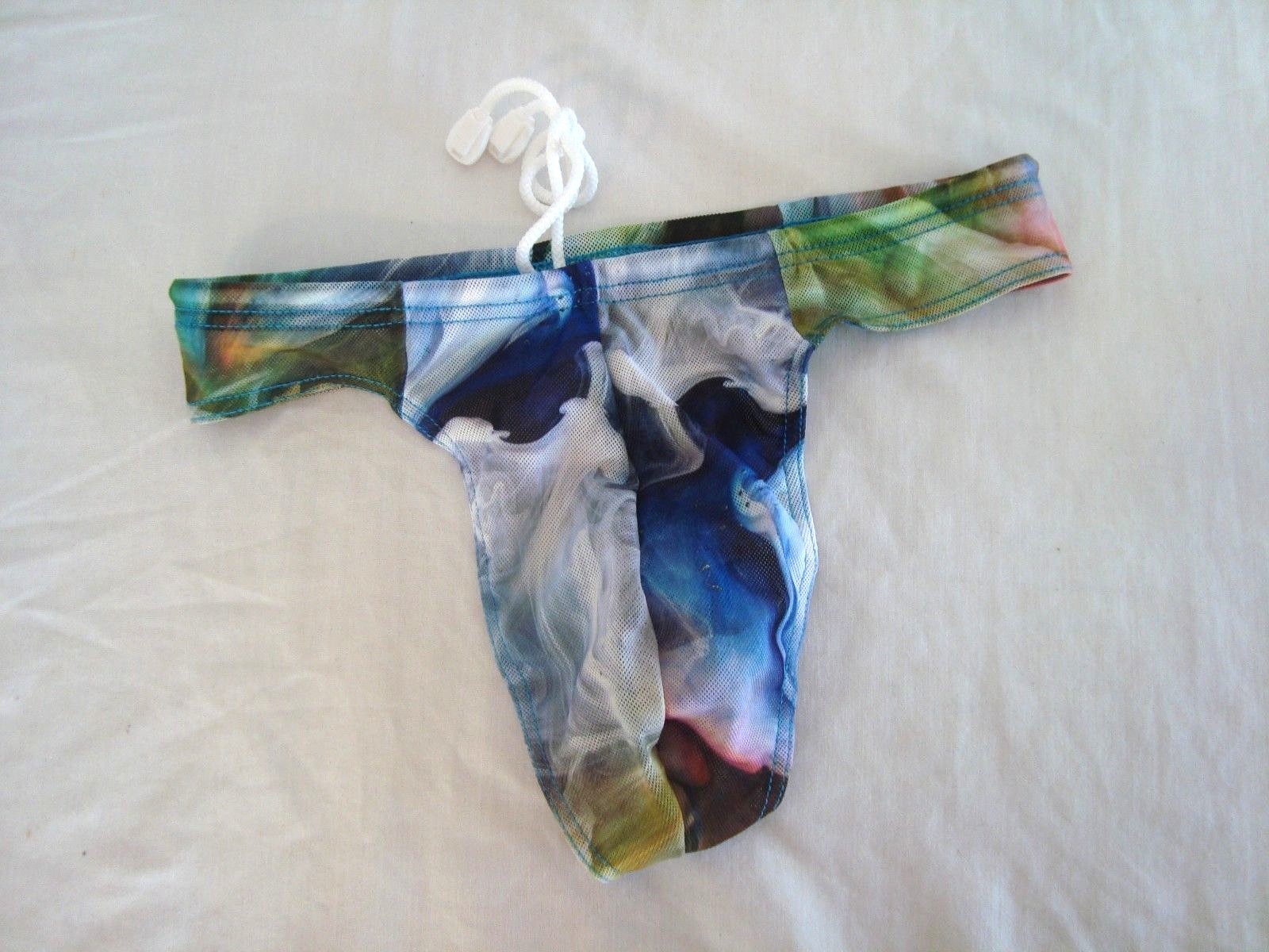 Lightweight Multicolor Tan Through Kiniki Men's TAHITI Drawstring Swim