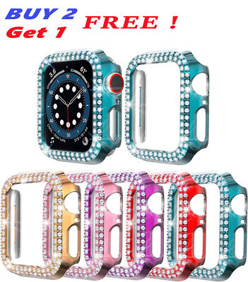 Bling Screen Protector Case Cover For Apple Watch 9 8 7 6 5 4 3 2 1 SE 41mm/45mm