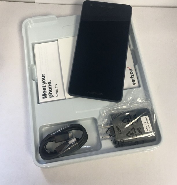 Nokia 2V 5.5" Locked To Verizon Android Smartphone Black ...