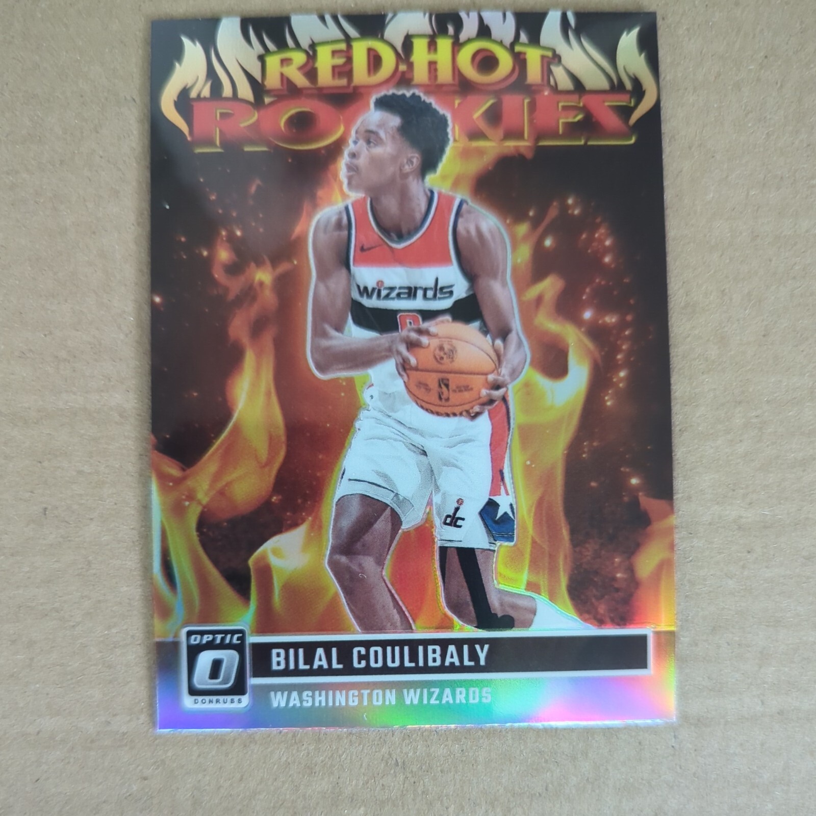2023-24 Donruss Optic Bilal Coulibaly Red Hot Rookies silver prism Card 11