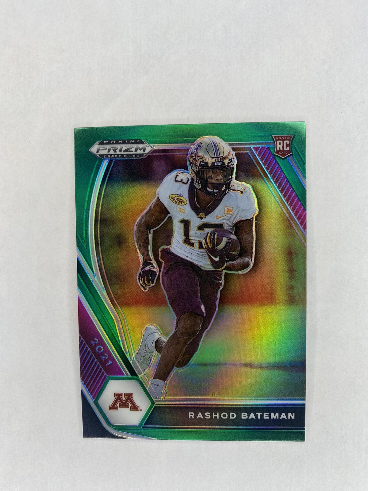 RASHOD BATEMAN RC Green SP 2021 Panini Prizm NFL Draft Picks Football