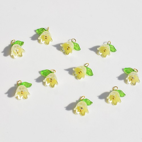10pcs Flower Charms Flower Beads Flower Pendants for Bracelet Necklace AUS - Picture 5 of 17