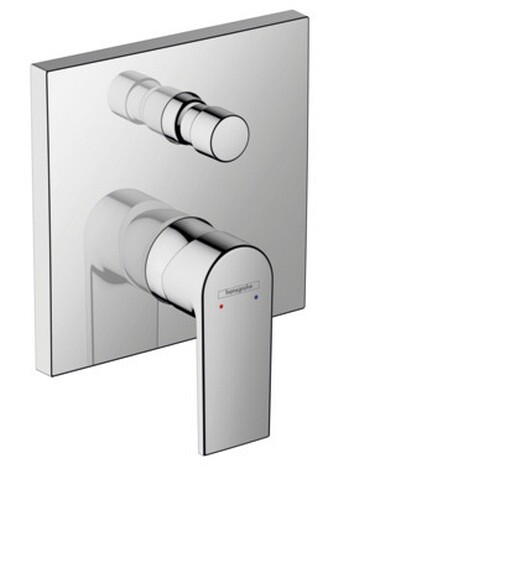 Hansgrohe Vernis Shape Chrom, Einhebel-Wannenmischer Unterputz Mit Integrierter-image