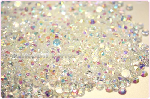 Pack of 50,000 Size 4mm RESIN FLAT BACK RHINESTONES DIAMANTE GLUEFIX CRAFT GEMS - Picture 58 of 64