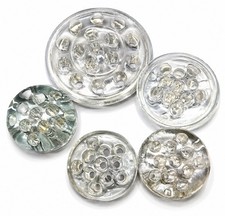 Lot of 5 Vintage Clear Glass Floral Flower Fr...