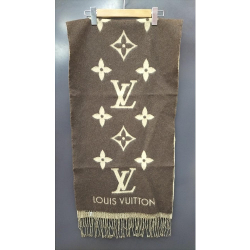 LOUIS VUITTON Monogram Cashmere Scarf Brown Regular price 114400