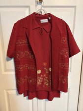 Vintage-Style Alfred Dunner 3-Piece Skirt Set - Shirt Large Skirt 10 Jacket 12