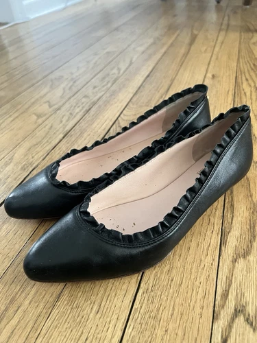 Ballerine donna Kate Spade nere con volant taglia 6 5
