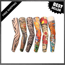 Temporary Tattoo Sleeves Set Arts, Fake Slip On Arm Sleeves, One Size