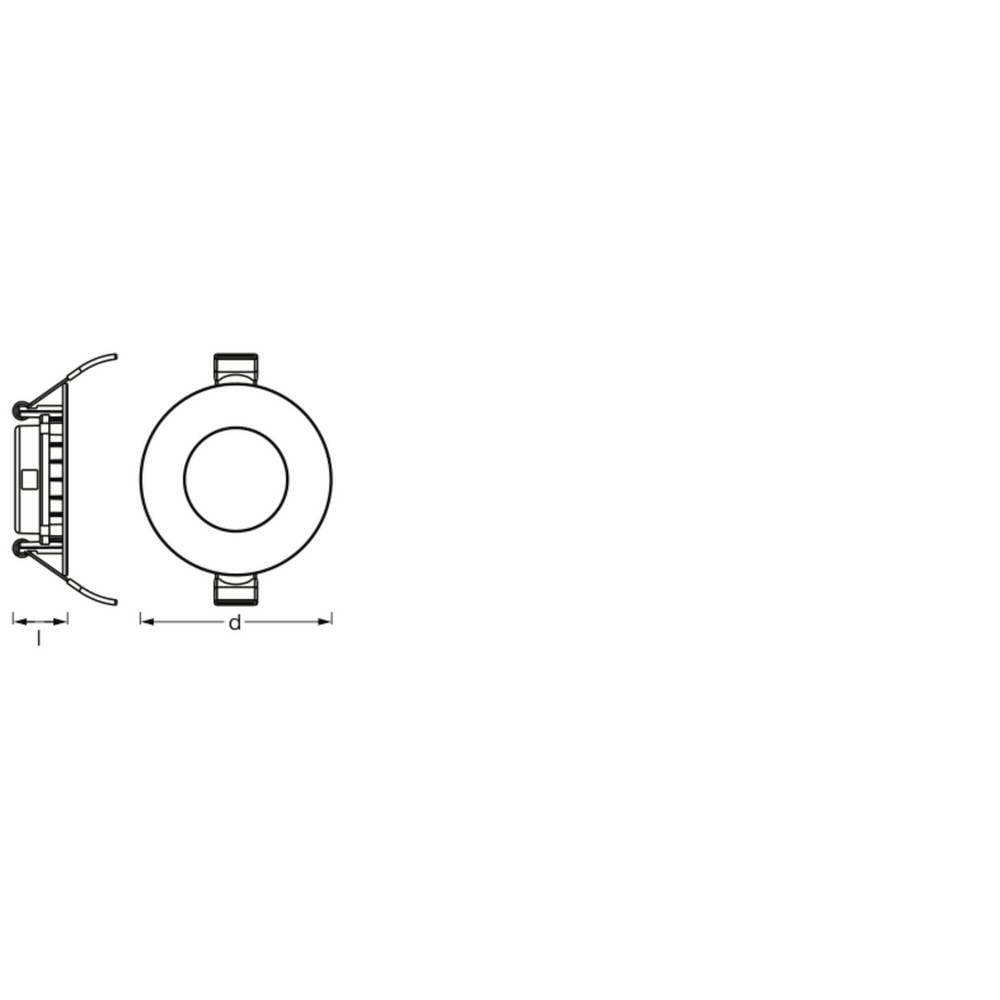 Spot LED encastrable OSRAM 85mm 3000K plafonnier extra plat blanc