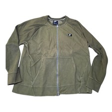 Nike Men Sportswear Tech Fleece Full Zip Jacket Khaki Green Size L