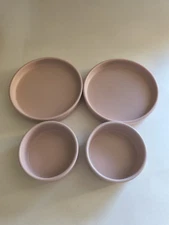 Cal Mil Pink Plate & Bowl Lot