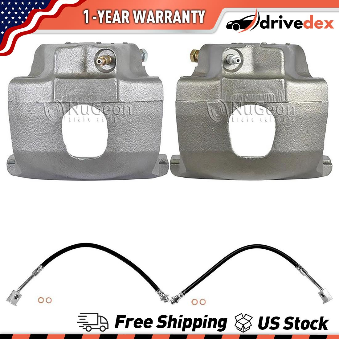 Front Brake Caliper with Hoses Driver Passenger Side Fits Ford F-100 3.9L 4.9L