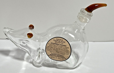 Emperor Napoleon Brandy XO Zodiac Year of the Rat Glass Empty Bottle