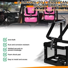 Lockable Steel Holder Rack For 5.5Gallon Fuel Jug Storage Container Holder Mount