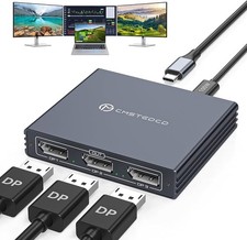 USB C to HDMI Splitter for 3 Monitors with 100W PD 4K 60Hz USB-C to 3 HDMI Ad...