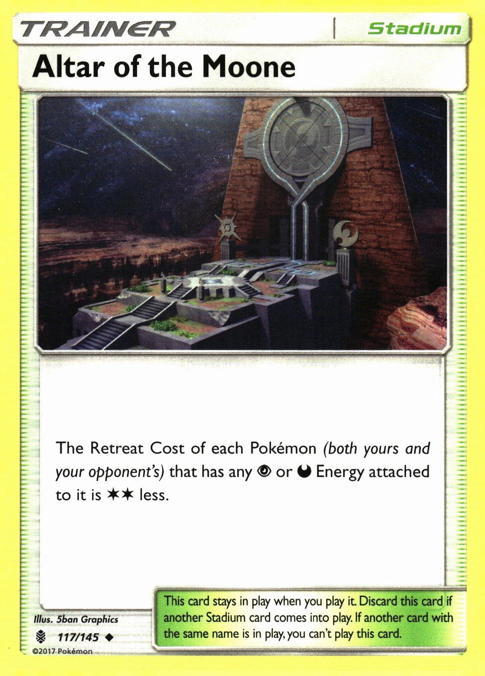 Altar of the Moone 117/145 Guardians Rising Uncommon NM Pokemon TCG