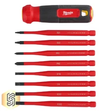 Milwaukee 48-22-2218 8-in-1 1000V Insulated Slim Tip Multi-Bit Screwdriver Set