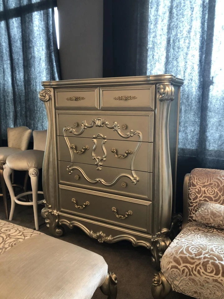 Klassische Barock Antik Stil Kommode Sideboard Kommoden Echt Holz Schrank Neu - Bild 1 von 1