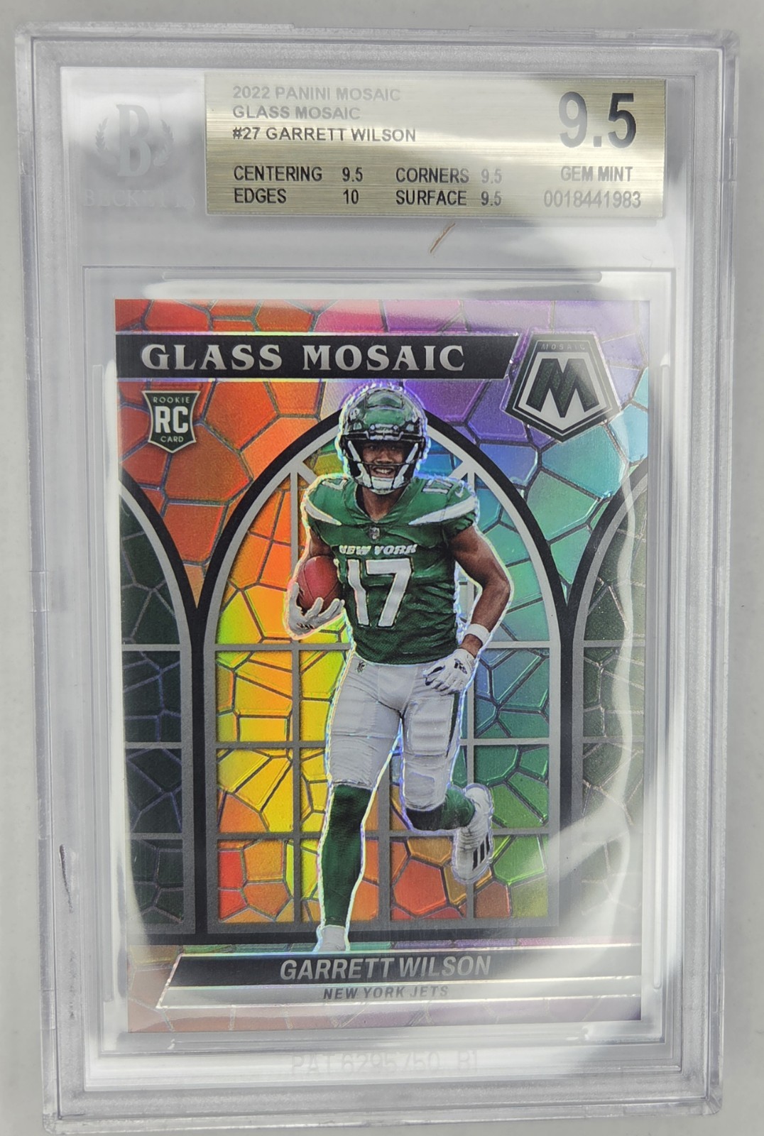 2022 Panini Mosaic GARRETT WILSON Glass MOSAIC CASE HIT RC JETS #GM27