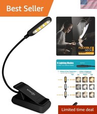 Portable USB Rechargeable Reading Light with 9 Color Temperatures  Brightness