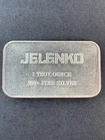 Vintage JELENKO Dental by ENGELHARD - 1 Troy Oz .999 Fine Silver Bar - Rare Find