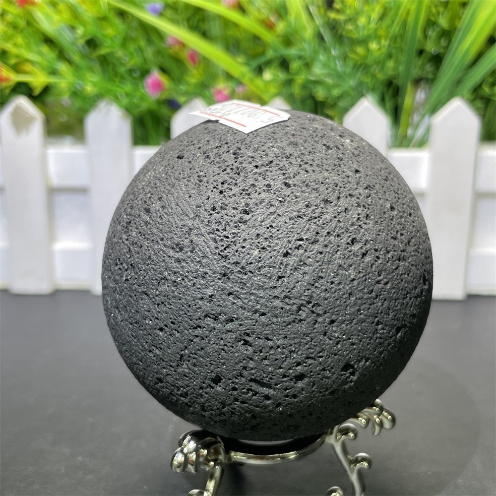 0.9LB 2.7" Natural Lava Stone Sphere Ball Crystal Quartz Reiki Energy Healing