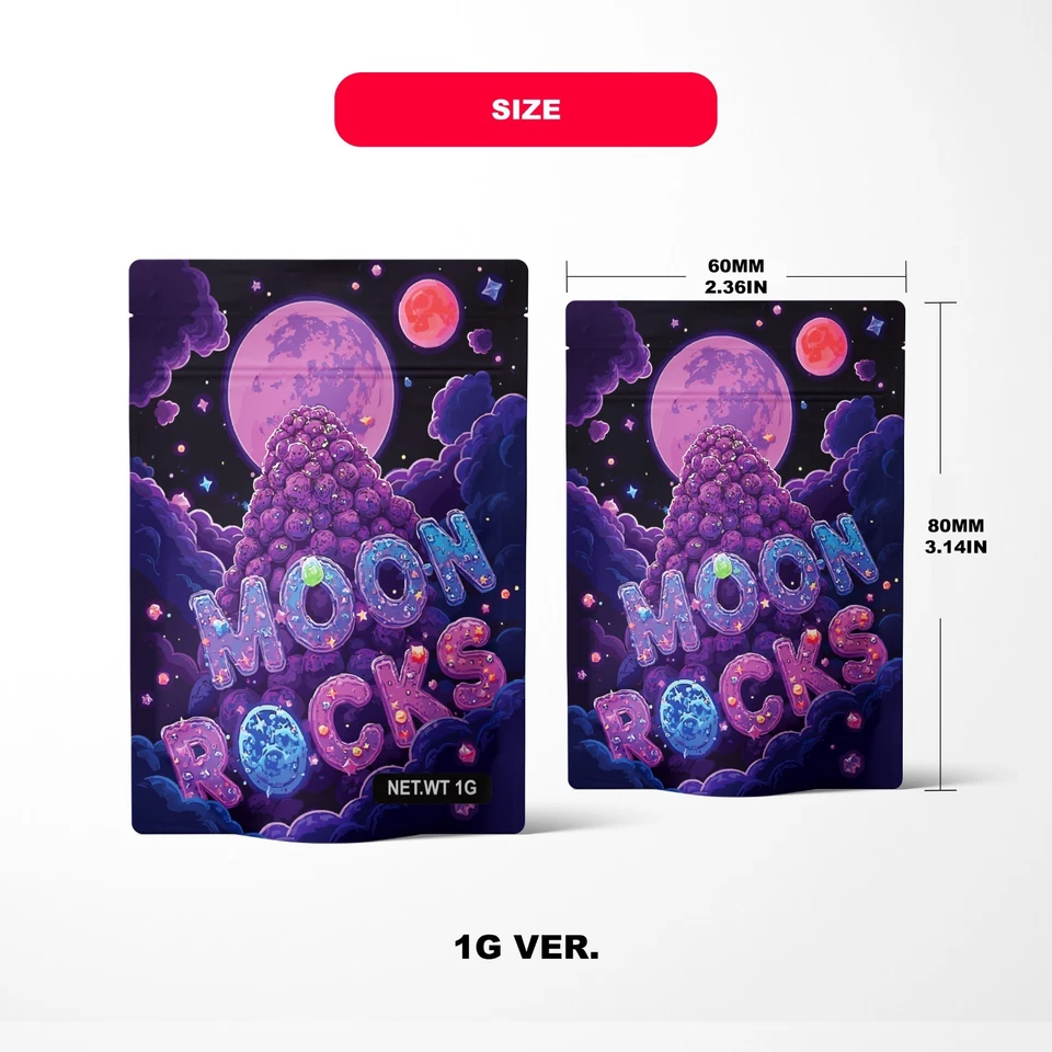 100 шт. случайных майларовых пакетов 1 грамм|голографических|защищенных от запаха | запечатываемых| мешочков на молнии - Изображение 3 из 4