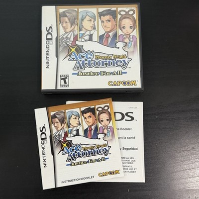 Phoenix Wright Ace Attorney Justice for All (Nintendo DS) Box & Manuals NO GAME