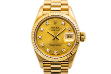 Rolex Lady DateJust 26mm 18ct Yellow Gold Presidential 69178 1988