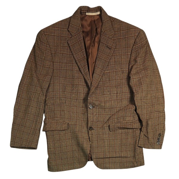 Burberry Herren Blazer Sakko Vintage braun kariert Wolle Größe 44