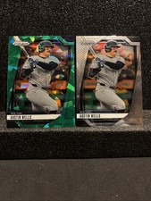 2025 Panini Prizm Baseball Austin Wells Green Cracked Ice and Base