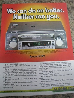 AUDIOLINE WE CAN DO NO BETTER NEITHER CAN YOU HARRY MOSS ADVERT A4 FILE 56