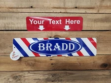 BARBER SHOP SIGN w/ CUSTOM NAME OR MESSAGE - barber shop, barber, aluminum sign