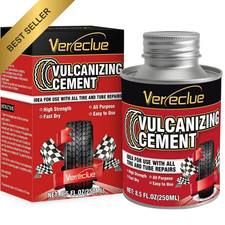 Clear Chemical Vulcanizing Cement Tire Repair Glue Patch Kit For Car Bike 8.5 Oz