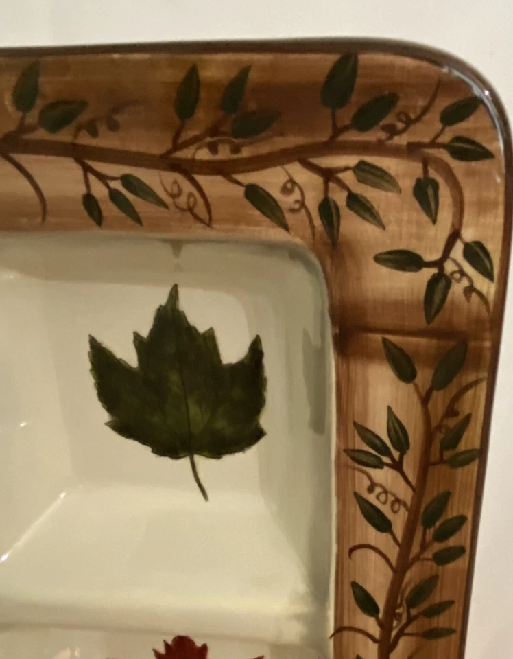 Plato Bandeja Dividida Fall Elegance Annie LaPoint Certificado Hojas Internacionales Foto 4 de 4