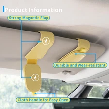 2 Packs Magnetic Sunglass Holder for Car Visor - Universal Sunglasses Clip fo...