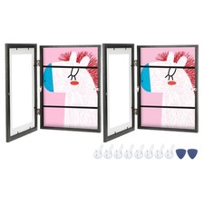 Art Frame 8.5x11 Front Opening Frames for Wall for Artwork Picture, 2 Pcs, Black