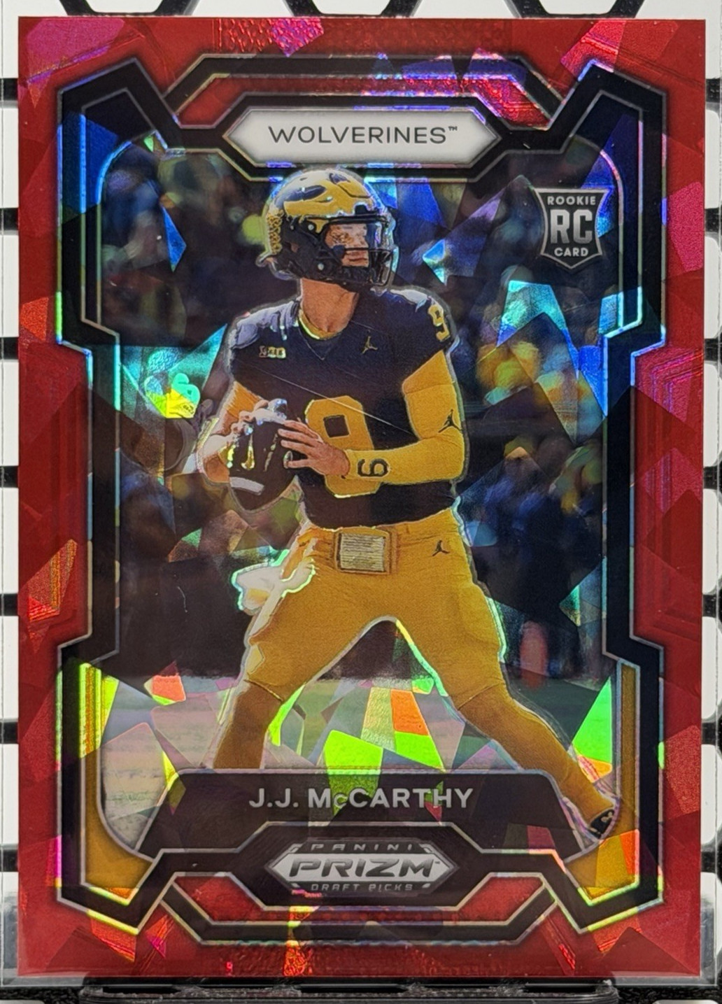 2024 Panini Prizm Draft Picks - J.J. McCarthy #132 Red Ice Prizm (RC)