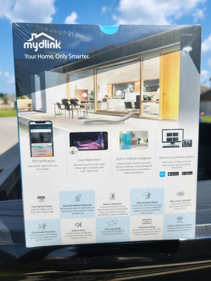 Cámara foco Wi-Fi exterior serie D-Link Pro Full HD DCS-8630LH Foto 2 de 4