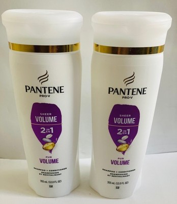 2 Pantene Pro-V Sheer Volume 2in1 Shampoo & Conditioner 12 fl oz Each