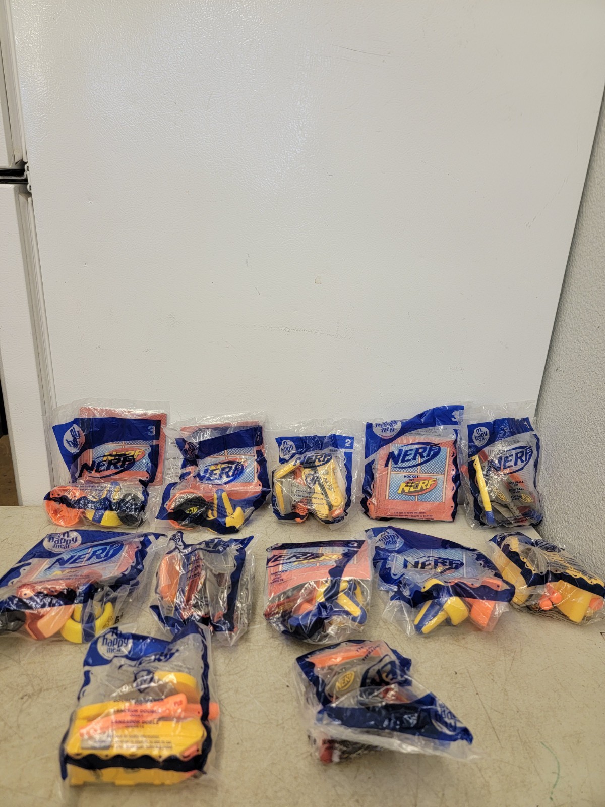 2009 McDonalds Happy Meal Nerf New In Bag Lot Of 12