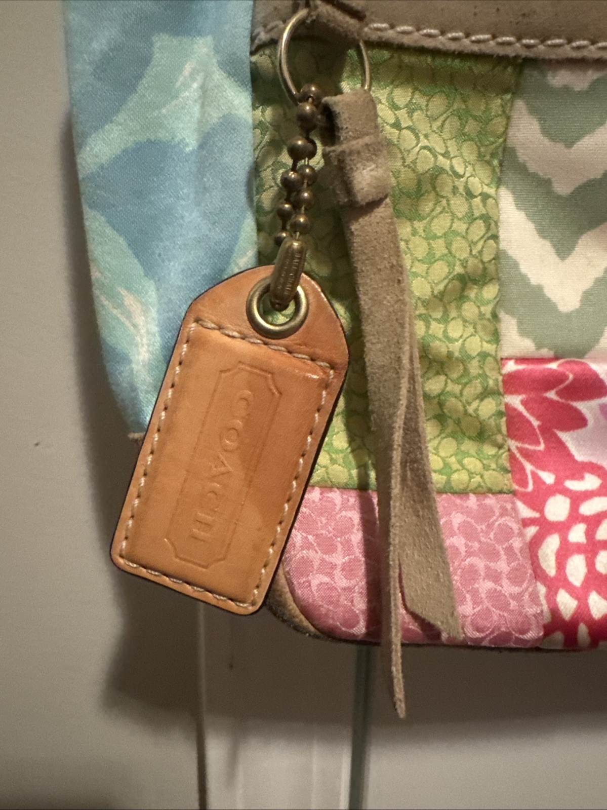 Y2K Coach Hampton Spring Patchwork Small Tote Lim… - image 2