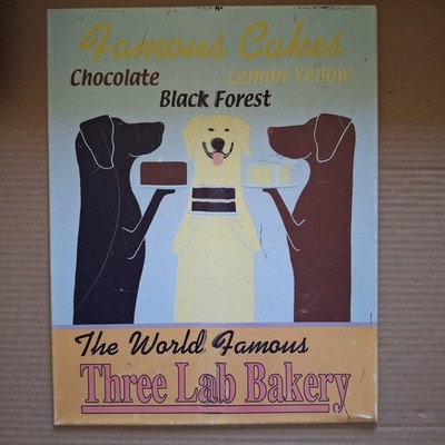Three Lab Bakery Tin/Metal Sign 