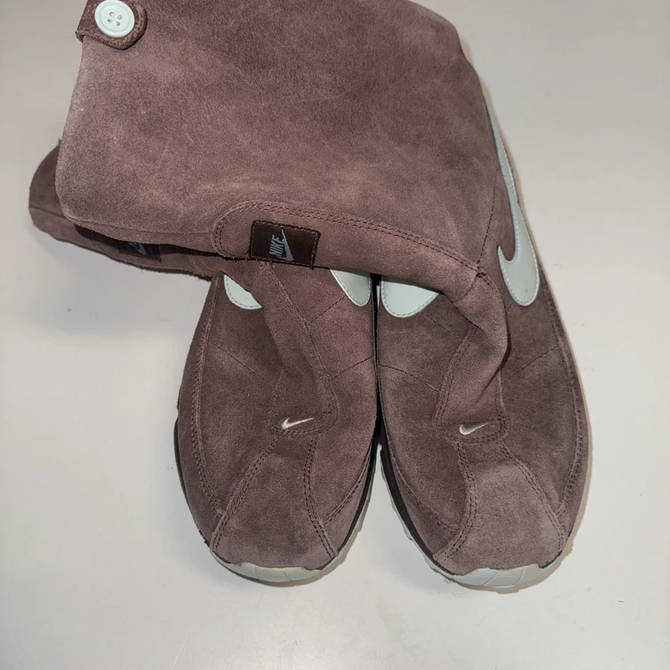 NIKE AIR WAFFLO Botas Marrón Gamuza Plegables Forradas a Media Pantorrilla Talla 9 Para Mujer’s Foto 3 de 4