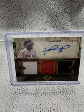 David Ortiz Auto Triple Relic Patch 9/10 Topps Redsox Hall Of Fame Big Papi
